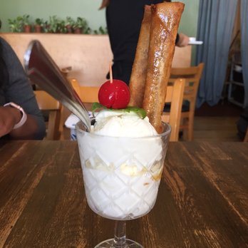 Anchalee Thai Cuisine - Fried Banana with coconut ice cream - Thai Near Me - Berkeley, California Anchalee Thai Cuisine - Fried Banana with coconut ice cream - Thai Near Me - Berkeley, California