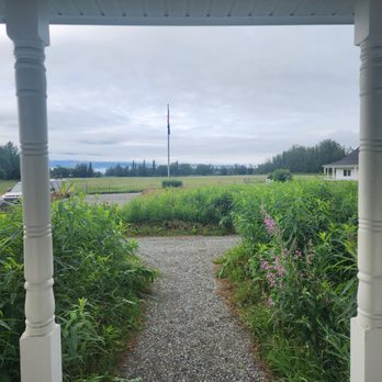 Paradise Alaska RV Park - looking off porch of Katherine - RV Parks Near Me - Palmer, Alaska Paradise Alaska RV Park - looking off porch of Katherine - RV Parks Near Me - Palmer, Alaska