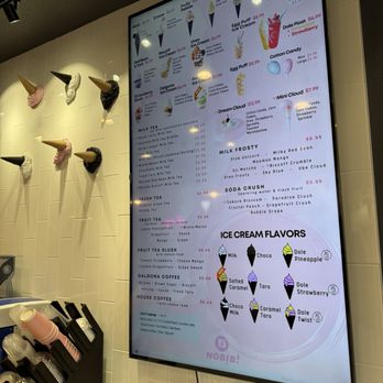 Nobibi - Menu as of 1/2024 - Ice Cream & Frozen Yogurt Near Me - San Diego, California