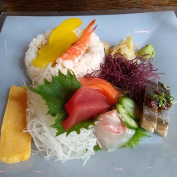 Flame - Chirashi. Looked nice but tons of filler you can't eat and questionable fish. - Sushi Bars Near Me - New York, New York