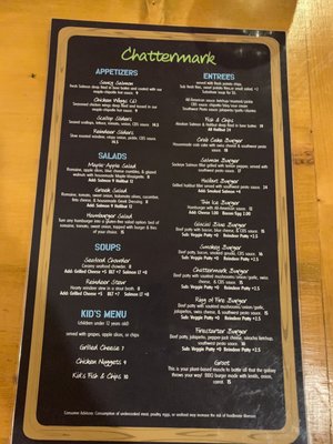 Menu photo 5 Chattermark Restaurant Seward, AK