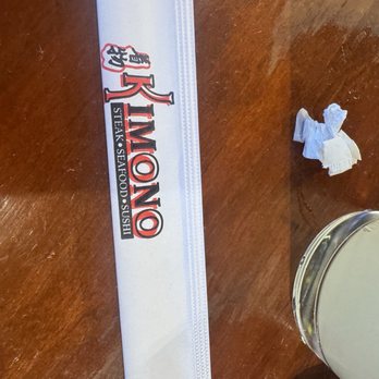 Kimono Japanese Restaurant - Chop sticks with the logo - Teppanyaki Near Me - Benicia, California Kimono Japanese Restaurant - Chop sticks with the logo - Teppanyaki Near Me - Benicia, California