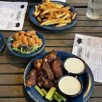 Mojo Old City BBQ - Wings, boom boom shrimp, fries - Barbeque Near Me - St. Augustine, Florida