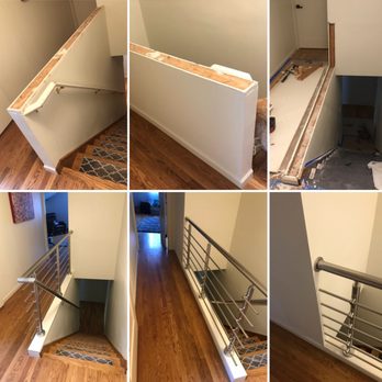 Patch & Polish Home Services - Wall removal and new metal stairs railing installation - Handyman Near Me Patch & Polish Home Services - Wall removal and new metal stairs railing installation - Handyman Near Me