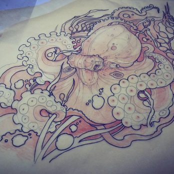 Paper Crane Studio - The drawing of what Justin did -- altho gorgeous artwork, NOT the arms I requested or the position. - Tattoo Near Me - Long Beach, California