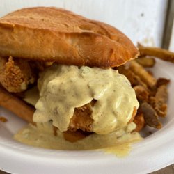 The Hilltop Grill - COB sandwich. House-made COB sauce - better than Churches!!