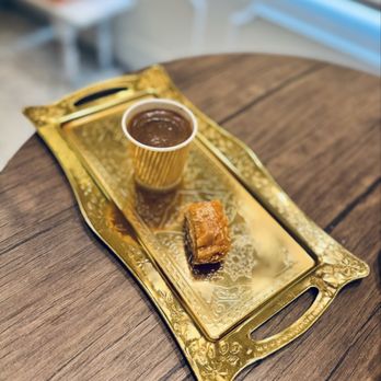 The Baklava - Turkish coffee and with the walnut baklava. - Desserts Near Me - Mission Viejo, California
