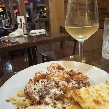 Zanotta's Ristorante - "Pan Seared" (actually fried) Chicken Carbonara - Italian Near Me - Madison, Alabama Zanotta's Ristorante - "Pan Seared" (actually fried) Chicken Carbonara - Italian Near Me - Madison, Alabama