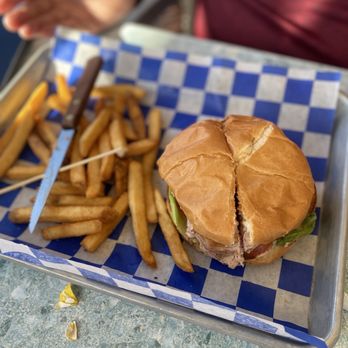 The Deck - Tuna burger (didn't get the wasbi on the burger was supposed to be on it, but didn't come with it) - Seafood Near Me - Portland, Oregon