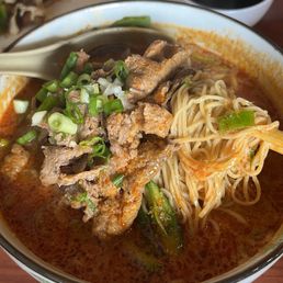 Spicy Sate with Beef Egg Noodle Soup Spicy Sate with Beef Egg Noodle Soup