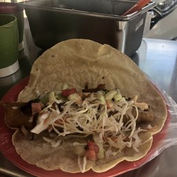 Battered fish taco from Marisma's Battered fish taco from Marisma's