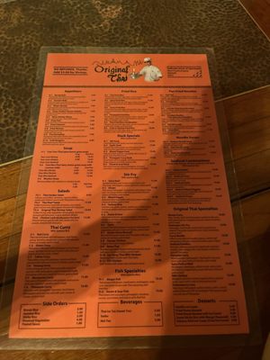 Menu photo 1 Original Thai Rexburg, ID