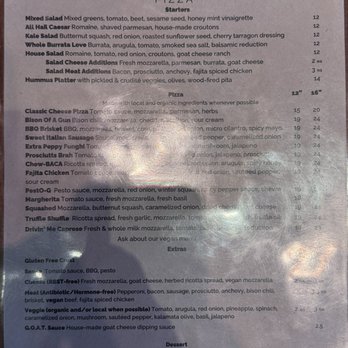Hand Fire Pizza - Menu - Pizza Near Me - Jackson, Wyoming