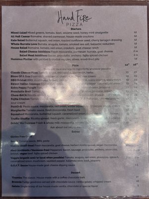 Menu photo 2 Hand Fire Pizza Jackson, WY