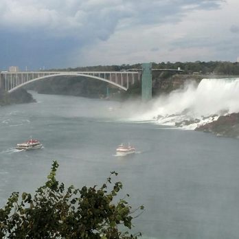 Niagara Falls - The Rainbow Bridge, American Falls and the Bridal Veil Falls as seen from the Canadian side. - Landmarks & Historical Buildings Near Me - Niagara Falls, Ontario Niagara Falls - The Rainbow Bridge, American Falls and the Bridal Veil Falls as seen from the Canadian side. - Landmarks & Historical Buildings Near Me - Niagara Falls, Ontario