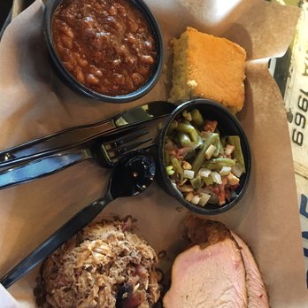 Mission BBQ - Pulled Pork, Turkey, Green Beans, Baked Beans and Cornbread - Barbeque Near Me - Fairfax, Virginia