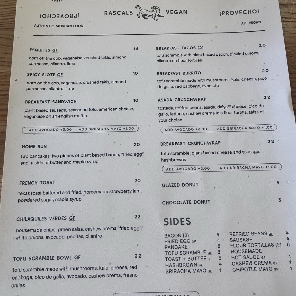 Rascal's Vegan - Brunch Menu - Vegan Near Me - Santa Barbara, California Rascal's Vegan - Brunch Menu - Vegan Near Me - Santa Barbara, California