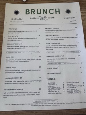 Menu photo 1 Rascal's Vegan Santa Barbara, CA Menu photo 1 Rascal's Vegan Santa Barbara, CA