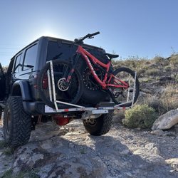 Spokesman Outpost - 1 up bike rack high clearance off road set up. Highly recommended by owner.