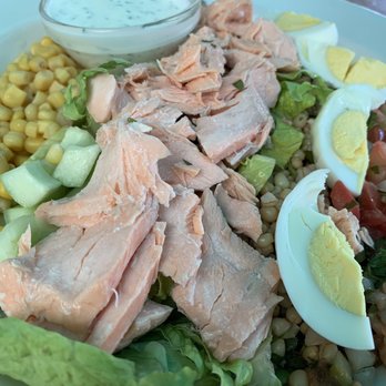 Sarabeth's Key West - Poached Salmon Cobb Salad - American Near Me - Key West, Florida Sarabeth's Key West - Poached Salmon Cobb Salad - American Near Me - Key West, Florida