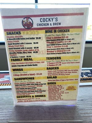 Menu photo 4 Cocky’s Chicken And Brew Prescott, AZ Menu photo 4 Cocky’s Chicken And Brew Prescott, AZ