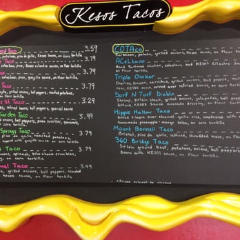 Kesos Tacos - Taco menu - Tacos Near Me - Austin, Texas Kesos Tacos - Taco menu - Tacos Near Me - Austin, Texas