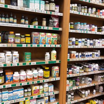 The Cornucopia - a shelf full of vitamins - Health Markets Near Me - San Marcos, Texas
