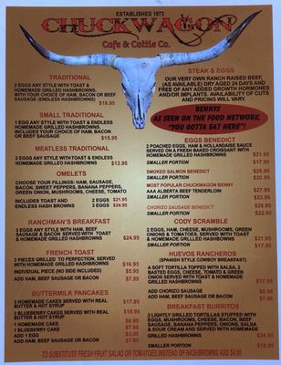 Menu photo 2 Chuckwagon Cafe Turner Valley, AB Menu photo 2 Chuckwagon Cafe Turner Valley, AB