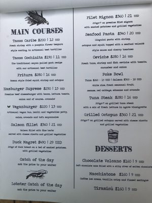 Menu photo 2 Malecón 21 Mahahual, ROO