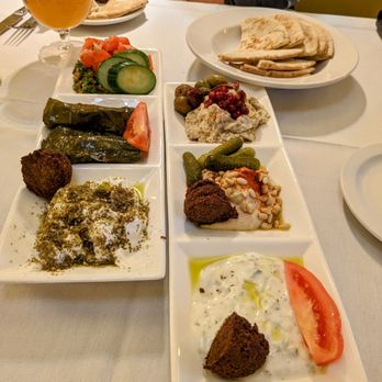 Coco Lezzone - 5 Phoenicians + 2 Greeks = baba ghanoush, tabbouleh, hummus were absolute standouts! Garnishes and presentation really rounded it out. - Mediterranean Near Me - Washington, DC, District of Columbia