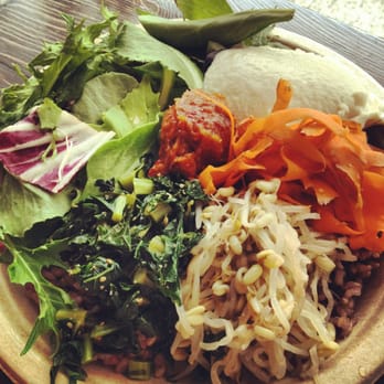Peace Café - Heart and Seoul (bi bim bap with tofu) - Vegan Near Me - Honolulu, Hawaii Peace Café - Heart and Seoul (bi bim bap with tofu) - Vegan Near Me - Honolulu, Hawaii