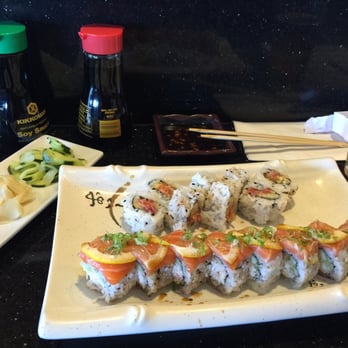 Domo Sushi - Spanish Roll in front and Sake roll behind. So good - Sushi Bars Near Me - Santee, California