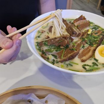 Noodles & Dumplings - Noodle soup with pork belly, egg, and noodles. - Chinese Near Me - San Antonio, Texas