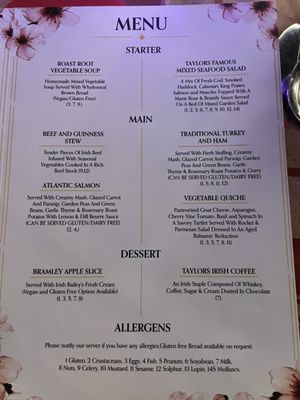 Menu photo 1 Taylor's Three Rock Restaurant Dublin, D