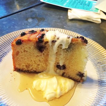 Jamie's Italian - Blueberry olive cake drizzled in honey and cream - Italian Near Me - London, XGL