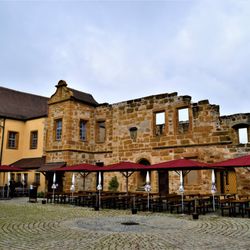 Giechburg - Inner courtyard with biergarten set-up