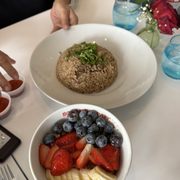 Photo of Bogart's Cafe - Honolulu, HI, United States. Adobo fried rice &amp; açaí Bowl
