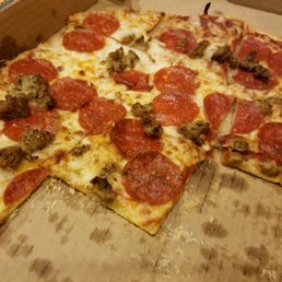 Thin Crust Pepperoni and Sausage