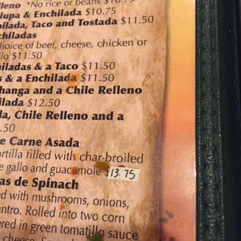 San Blas - Menus were covered in salsa and used white out to change menu - Mexican Near Me - Puyallup, Washington San Blas - Menus were covered in salsa and used white out to change menu - Mexican Near Me - Puyallup, Washington