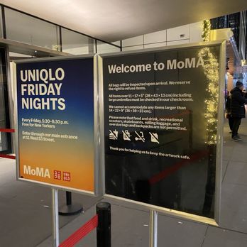 MoMA - Welcome sign - plus restrictions list - Bookstores Near Me - New York, New York MoMA - Welcome sign - plus restrictions list - Bookstores Near Me - New York, New York