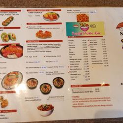 Sushi Poke Go - Menu