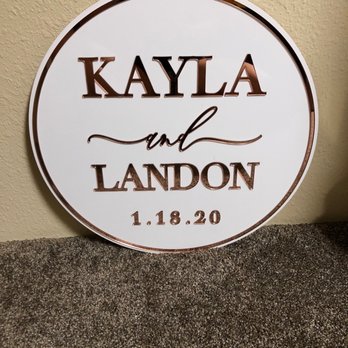 Picturesque Laser Decor - Round sign is about 18" and totally awesome! - Engraving Near Me