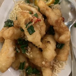 Happy Garden - Salt & pepper squid- super doughy thick breading