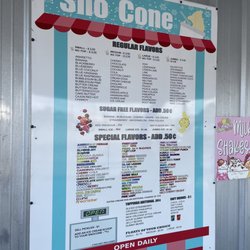 Sno Cone Factory - Menu