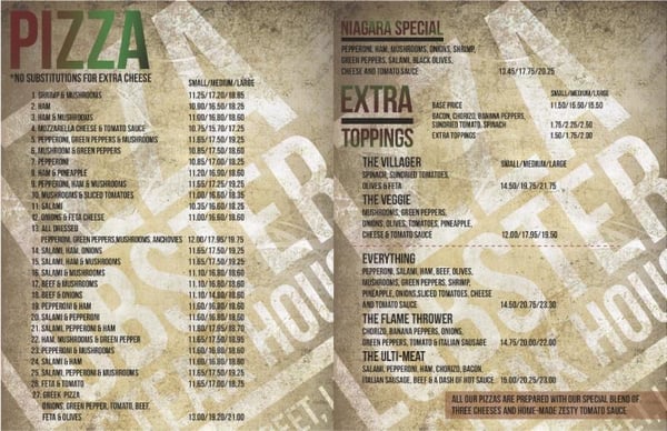 Menu photo 6 Niagara Pizza Delta, BC Menu photo 6 Niagara Pizza Delta, BC