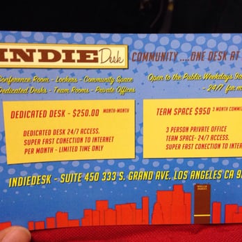 Indie Desk - How you can rent space - Shared Office Spaces Near Me - Los Angeles, California