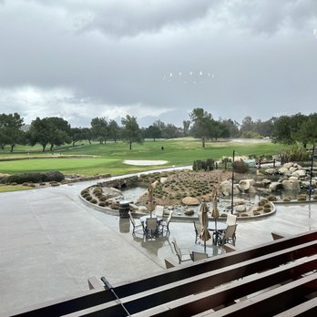 Corkfire Kitchen - The greens outside our window. - New American Near Me - Temecula, California