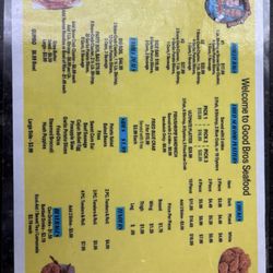 Good Bros Seafood - Menu!