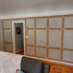 Sunnyside Construction - Original Wall, With Accent Transition, Before Paint.