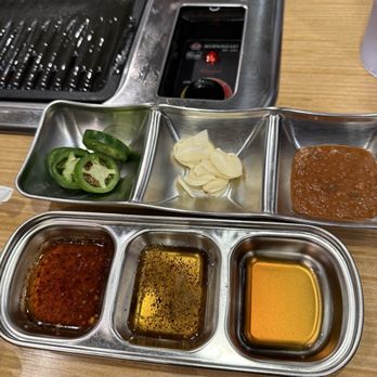 Ooh La La Korean BBQ - Sesame oil dip and ssamjang - Korean Near Me - San Antonio, Texas Ooh La La Korean BBQ - Sesame oil dip and ssamjang - Korean Near Me - San Antonio, Texas